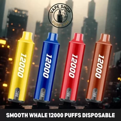 SMOOTH Whale 12000 Puffs 2% Disposable Vape in Dubai, UAE - Vape Product, BOX OF 5 PCS; Berry Lite, Blueberry Pomegranate