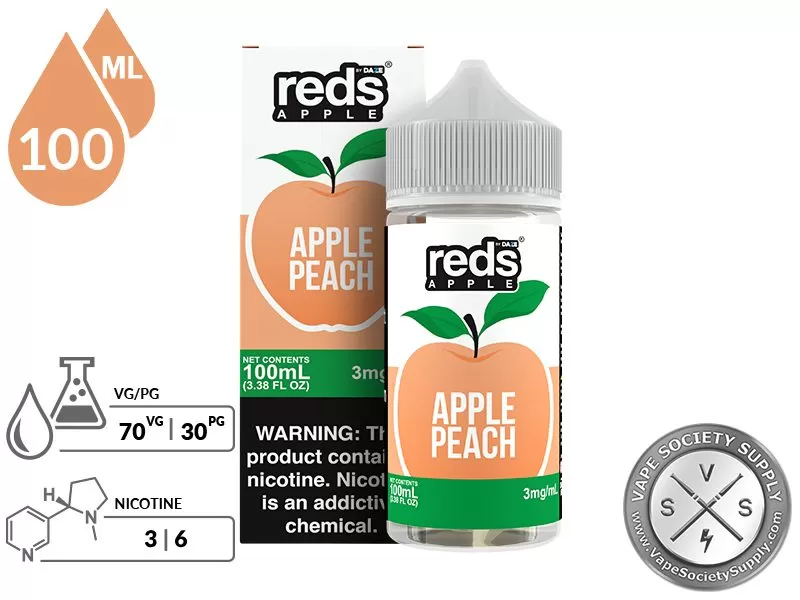 Peach Reds Apple 7 Daze 100ml - Image 2