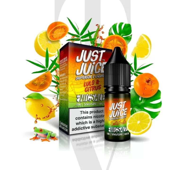 JUST JUICE EXOTIC FRUITS LULO CITRUS NIC SALT E-LIQUID - Nicotine Strength#11MG (1%)>20MG (2%)