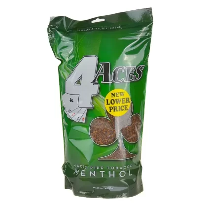 4 Aces Menthol Pipe Tobacco Bag - Size#16oz>6oz (F7040C)