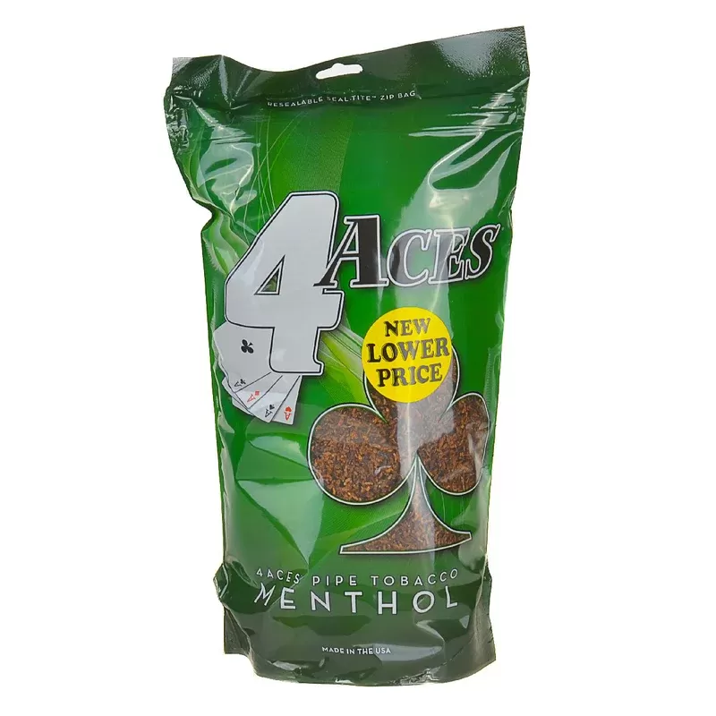 4 Aces Menthol Pipe Tobacco Bag - Size#16oz>6oz (F7040C)