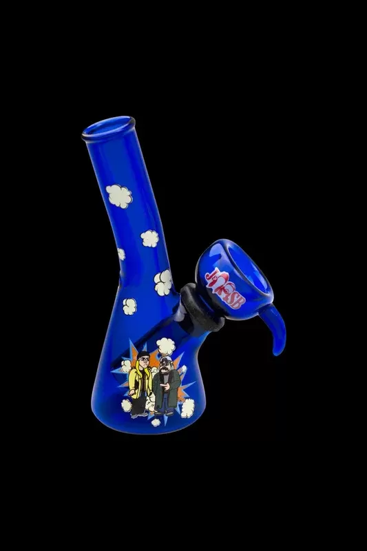 Jay and Silent Bob Mini Beaker Base Bong - choose color#Jay and Silent Bob Mini Beaker Base Bong>Jay and Silent Bob>Amber>Bluntman and Chronic>Blue>Snooch to the Nooch>Green>Buddy Christ>Ora