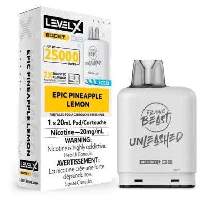 LEVEL X FLAVOUR BEAST UNLEASHED BOOST POD 20ML – EPIC PINEAPPLE LEMON