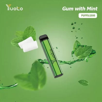 Yuoto XXL – Gum With Mint – 2500Puffs - Vapebazaar Pk