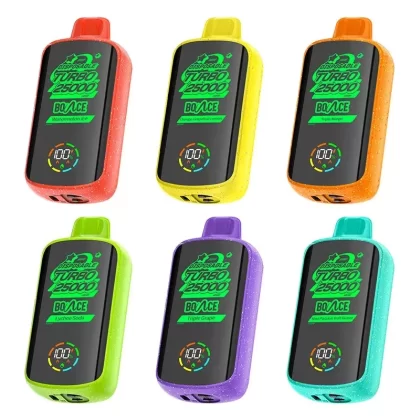 Bounce Turbo 25000 Disposable Vape (20ml, 5%) - Flavor#Blue Raz>Orange Grapefruit Lemon>Kiwi Passion Fruit Guava>Lemon Cola>Strawberry Kiwi>Triple Mango>Lychee Soda>Triple Grape>Mango Peach> (70901A)