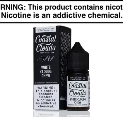 White Clouds Chew by Coastal Clouds Salt 30ML - Vape Product, Vape Product (CBF7F1)
