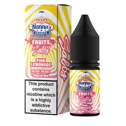 Nanna's Secrets Pink Lemonade Nic Salt E-Liquid 10mls - 20mg