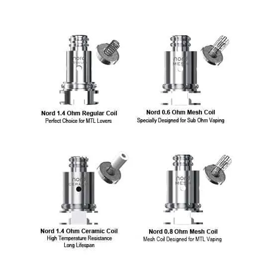 SMOK Nord 1.4 ohm Coil (Ceramic) – 5pcs - SMOK / 1.40 Ohm / 5 Coils - Image 2