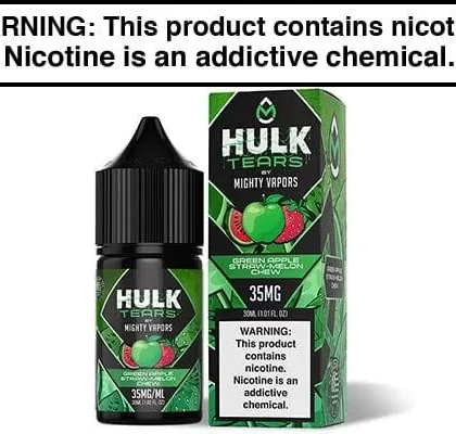 GREEN APPLE BY HULK TEARS SALT 30ML - Vapejuice