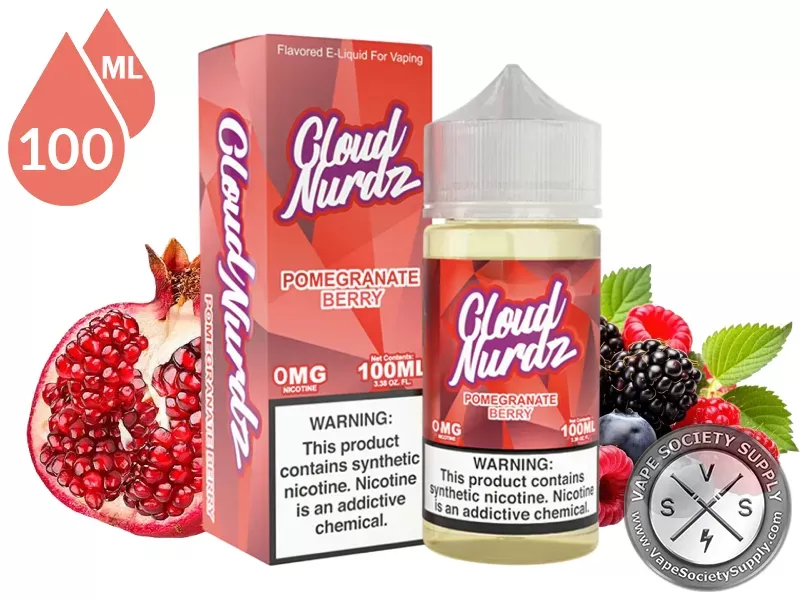 Pomegranate Berry by Cloud Nurdz 100ml - Vape Product, Vape Product (517BC3)