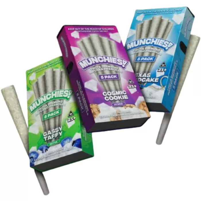 Delta Munchies THC-A Diamond Infused Pre Rolls 5G