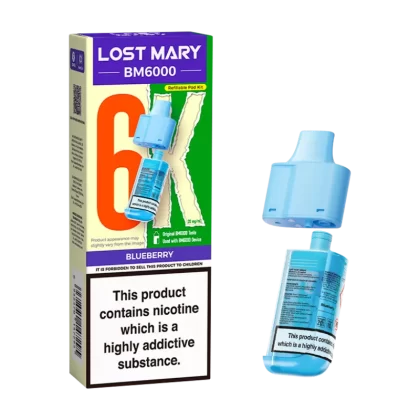 Blueberry Lost Mary BM6000 Refill Pack - 10mg - Vape Product (1A0B0A)