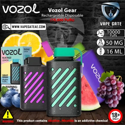 Vozol Gear Rechargeable Disposable Vape (10,000 Puffs) - Kiwi Passionfruit Guava / 50 mg