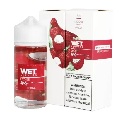 WET LIQUIDS Lychee E-liquid 100ml - Vape Product, Vape Product