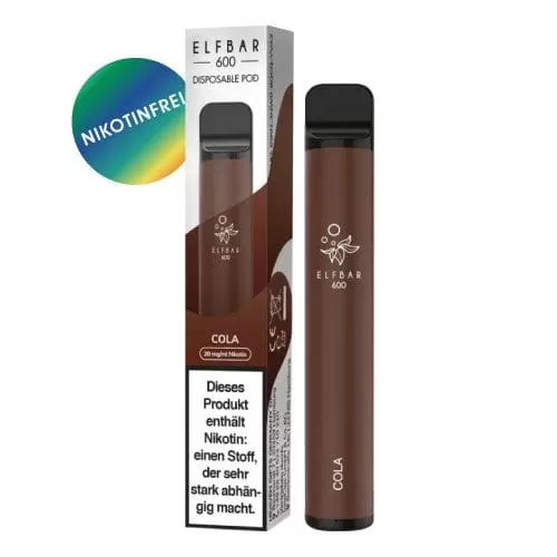 ELF BAR – Cola Nikotinfrei - Cola / Elf Bar / Nikotinfrei / 550 mAh / Propylenglykol / Aromastoffe / Glycerin / ca. 600