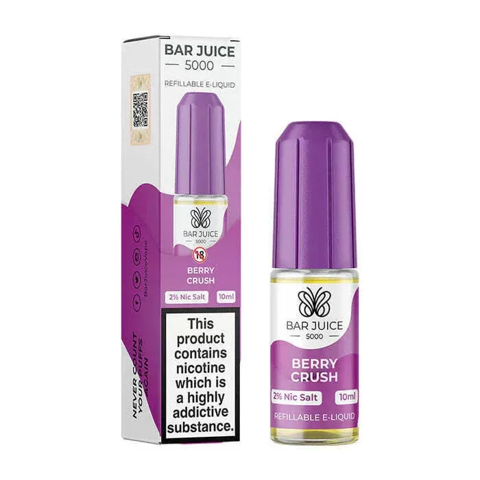 Bar Juice 5000 Berry Crush Nic Salt E-Liquid 10mg & 20mg – Juicy Berries with a Fizzy Twist | 10ml