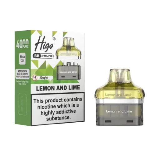 Higo BB 4000 Puffs Prefilled Pods - Box of 10 - MENTHOL - 10 Pack