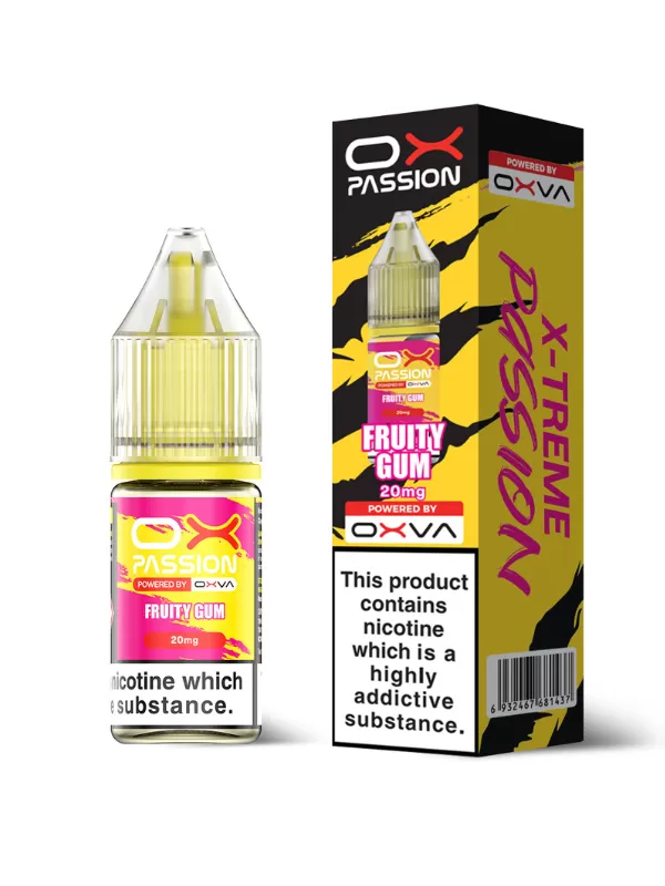Fruity Gum OX Passion Nic Salt E-Liquid by OXVA - 10ml - Image 2