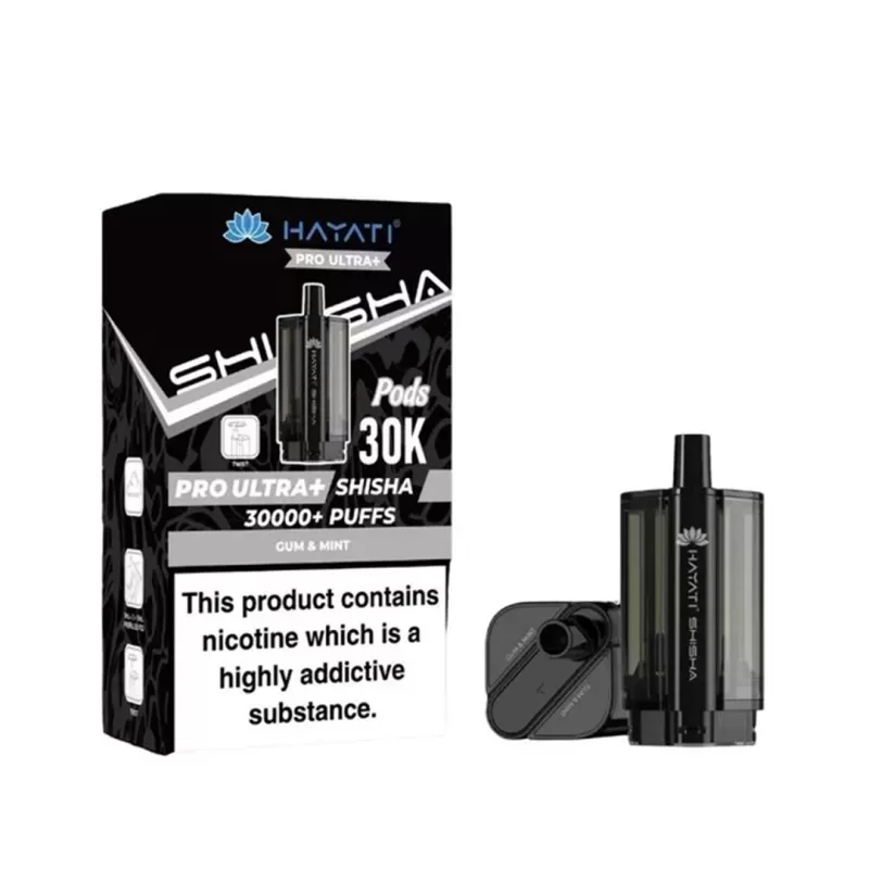 Hayati Pro Ultra Plus Shisha 30K PODS - Grape & Mint - Image 3
