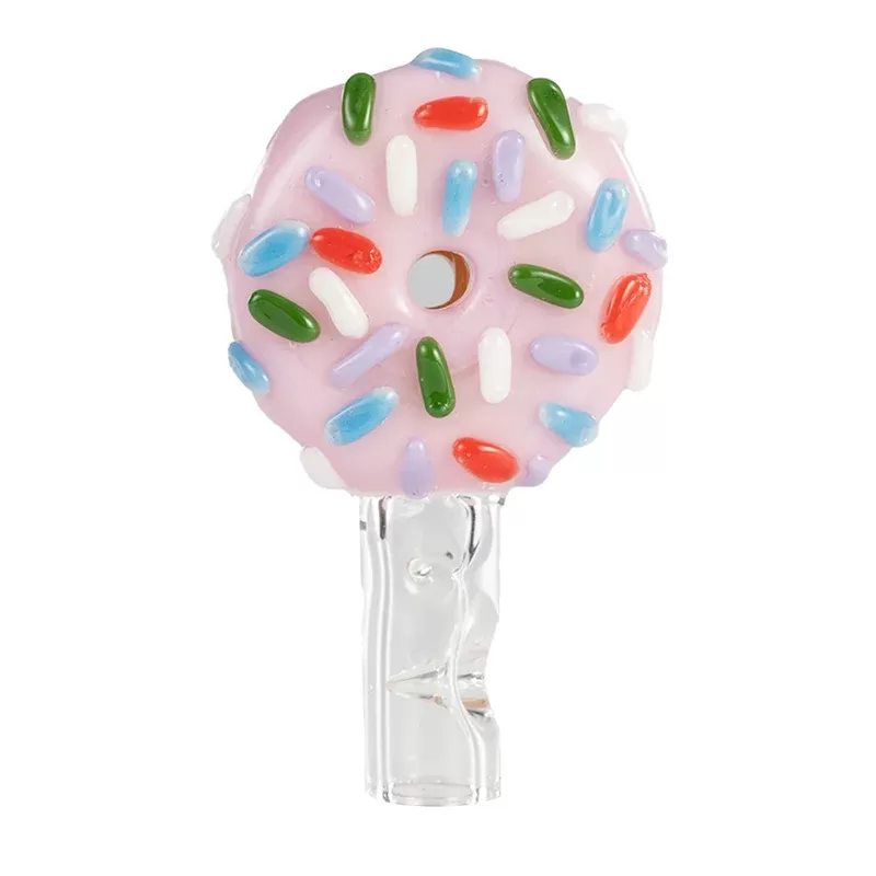 POTV x Empire Glass Pink Frosted Donut - Ecigdepot