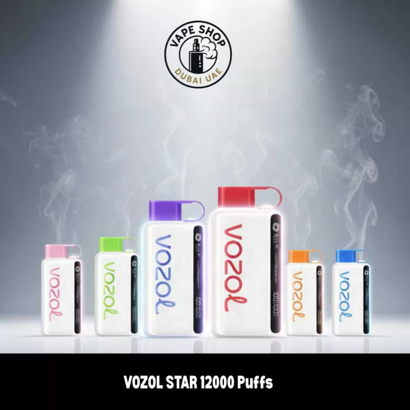 VOZOL STAR 12000 Puffs 20mg & 50mg Disposable Vape in Dubai - Vape Product, FULL BOX 10 DEVICE; Blue Razz Ice, BlueberryStorm