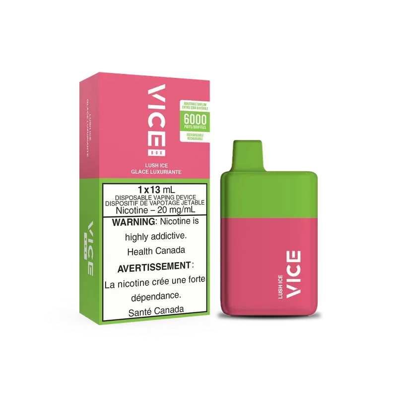 Vice Box Rechargeable Disposable Vape – 6000 Puffs – LUSH ICE