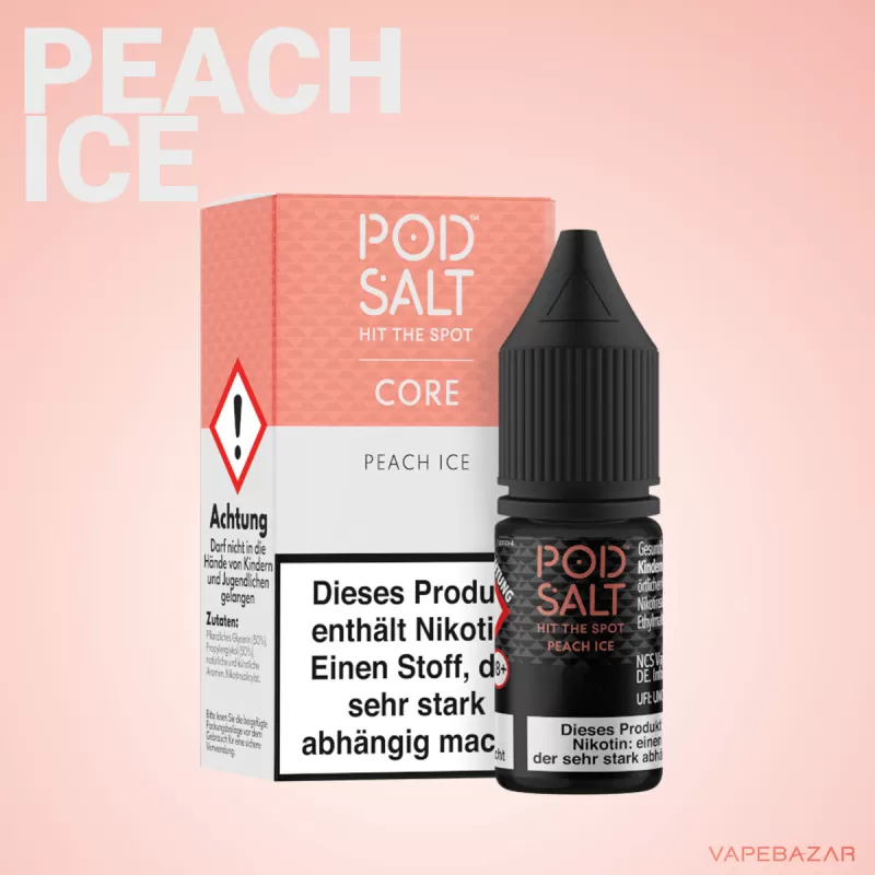 Podsalt Core – Peach Ice - 11mg/ml, 20mg/ml; Pfirsich - Image 2