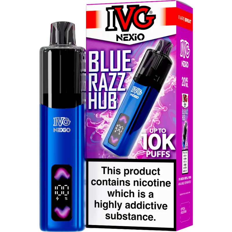 Blue Razz Hub IVG Nexio Prefilled Pod Kit - 20mg