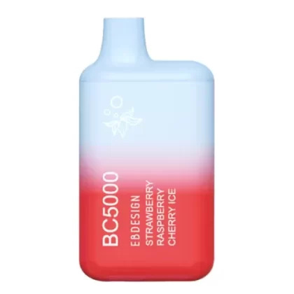 (ELF BAR) EBDESIGN BC5000 Disposable Vape – 5000 puff – Strawberry Raspberry Cherry ICE