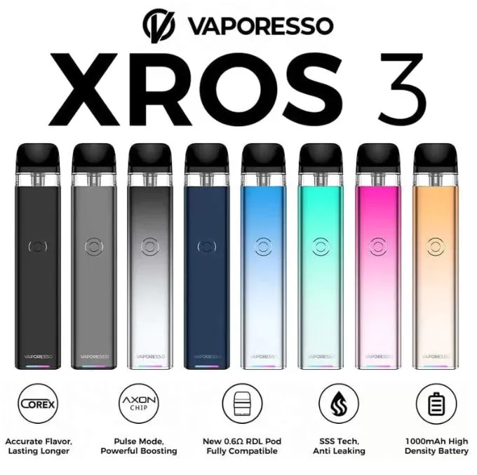 VAPORESSO XROS 3 1000mAh POD SYSTEM - Image 2