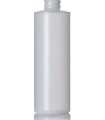 240mL 8oz Natural-Colored HDPE Cylinder Round Bottle 24-410