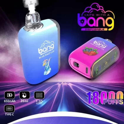 Bang Vape Rocket 18000 Puffs | LED display, 0%-5% strength, bulk disposable vape - Aiviouvapes