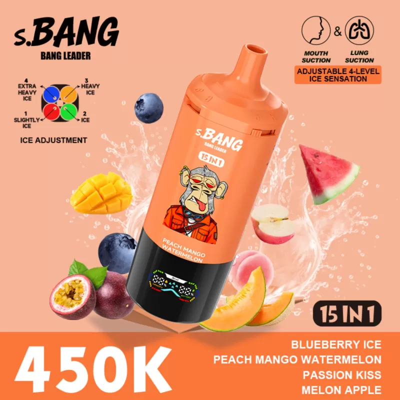 Bang Leader 450K | 15-in-1 option system, 450000 puffs, smart LED screen, bulk disposable vape - Aiviouvapes - Image 2