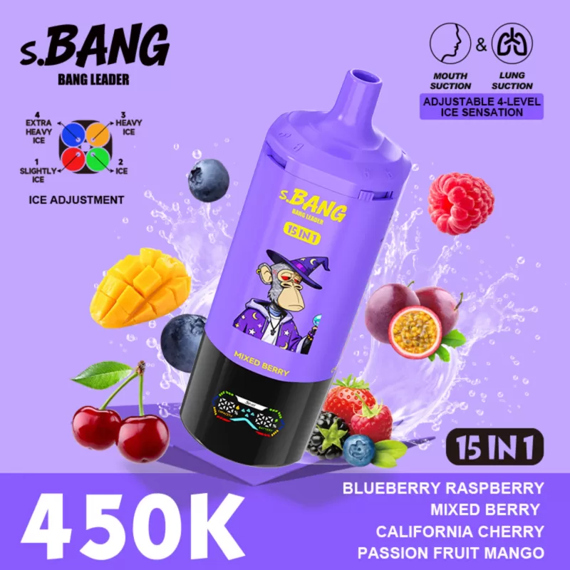 Bang Leader 450K | 15-in-1 option system, 450000 puffs, smart LED screen, bulk disposable vape - Aiviouvapes - Image 3