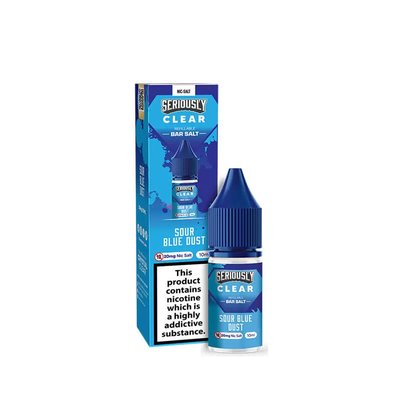 Seriously Clear Sour Blue Dust 10ml Nic Salts E-Liquid - 20mg