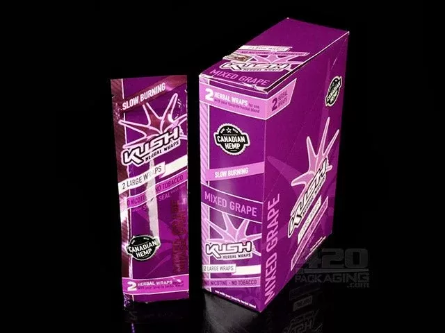 Kush Grape Flavored Herbal Hemp Wraps 25/Box