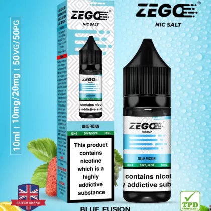 Zego Blue Fusion Nic Salt Vape Juice - 10 Pack - 20mg