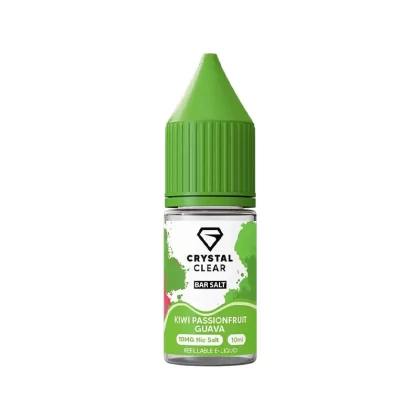 Crystal Clear Bar Salts Kiwi passionfruit Guava Nic Salt Vape Juice - 20mg