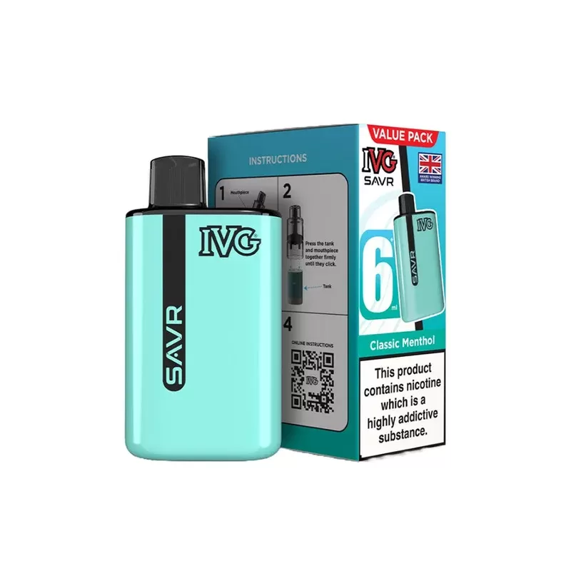 IVG SAVR Classic Menthol Vape Kit - Strength#20mg (223DB6)