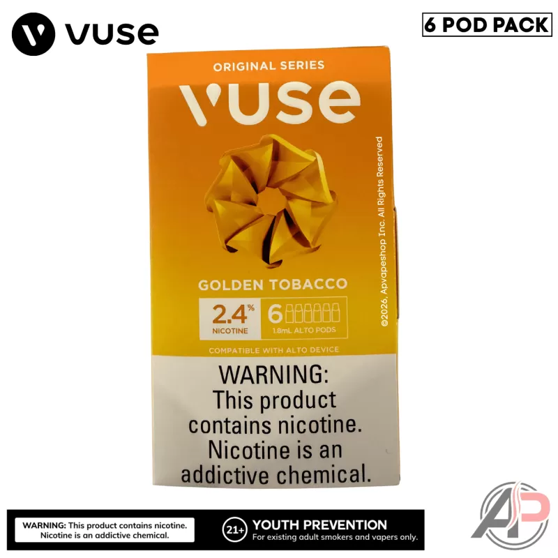 Vuse Alto Golden Tobacco Pods 6 Pack - Image 2