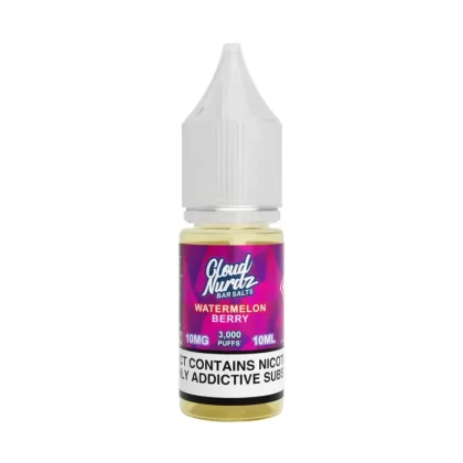 Cloud Nurdz Watermelon Berry Nic Salt Vape Juice - 10 Pack - Strength 20mg