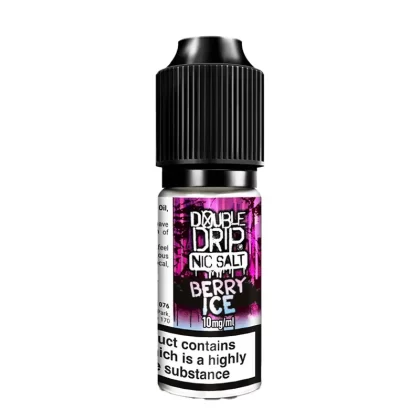 Double Drip Berry Ice Nic Salt Vape Juice - 10 Pack - Strength 20mg