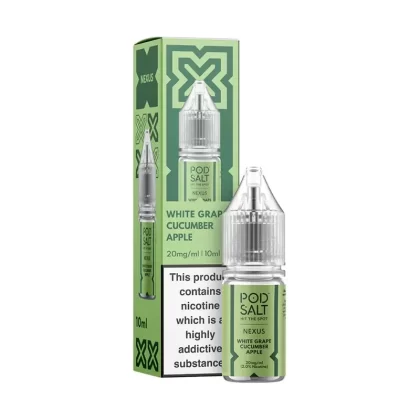 Pod Salt Nexus White Grape Cucumber Apple Nic Salt - 10mg - Vape Product (C37A85)