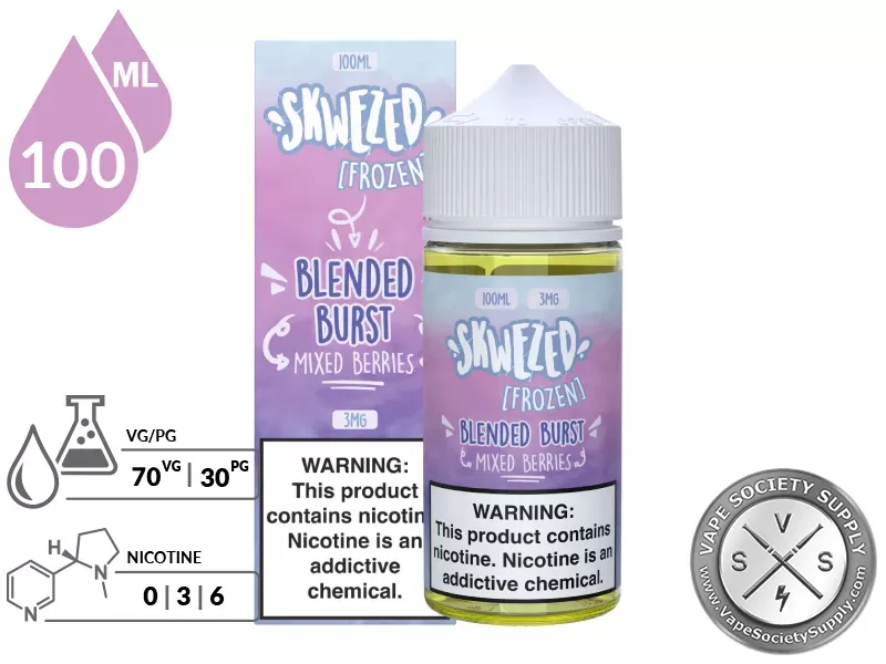 Mixed Berries Iced SKWEZED 100ml - Image 2