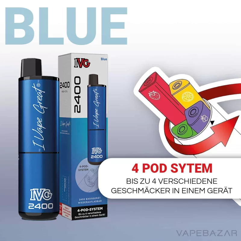 IVG 2400 – 4 Pod System – Device – Blue - Image 2