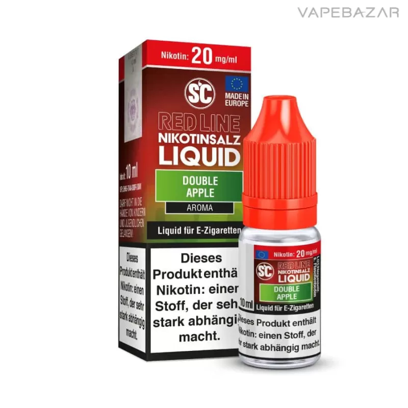 SC Red Line Nikotinsalz Liquid – Double Apple - 20mg/ml, Nikotinfrei