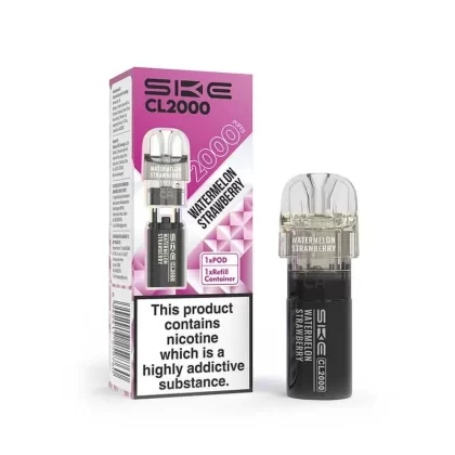 SKE CL2000 Watermelon Strawberry Prefilled Pod + Refill – 20mg