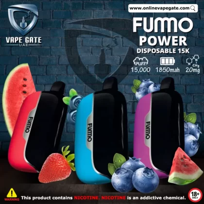 Fummo Power Disposable Vape (15,000 Puffs) - Blueberry / 20 mg