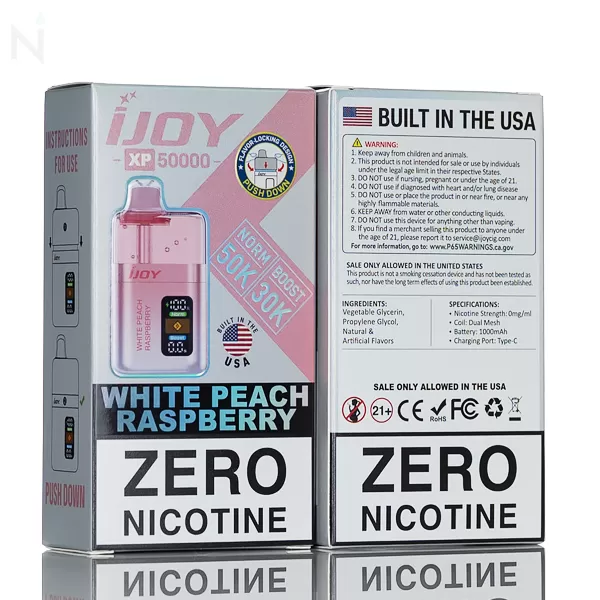 iJoy XP50K 0% Zero Nicotine Disposable Vape - 20mL - Strawberry Clouds - Image 3