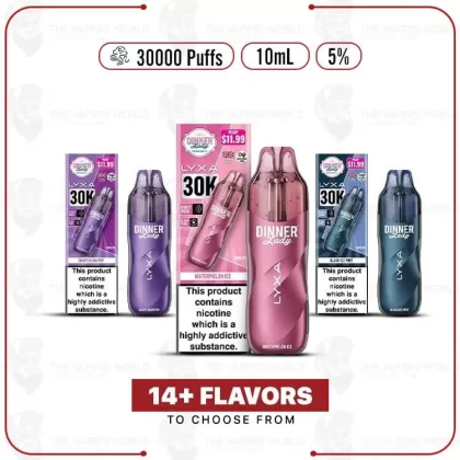 Dinner Lady LYXA 30000 Puffs Disposable - Berry Fusion, Black Ice Mint (EC5FE4)